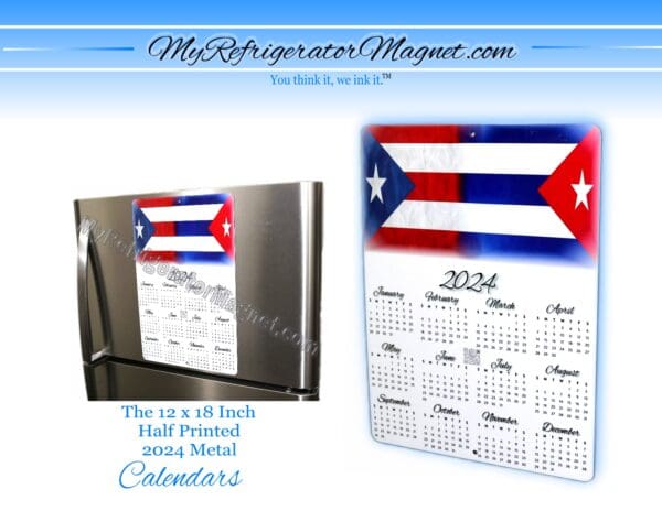A refrigerator magnet with the flag of puerto rico on it.