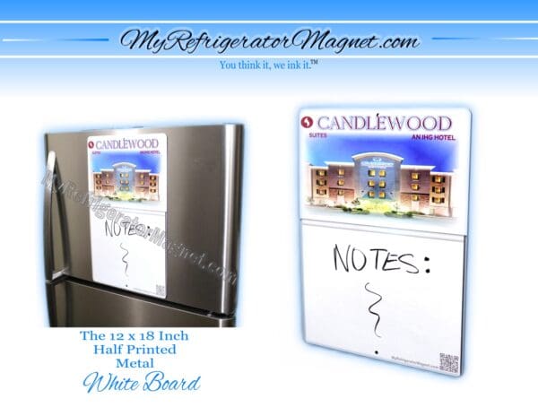 A refrigerator magnet with the words " candlewood " written on it.