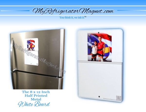 A refrigerator magnet with an image of the american flag.