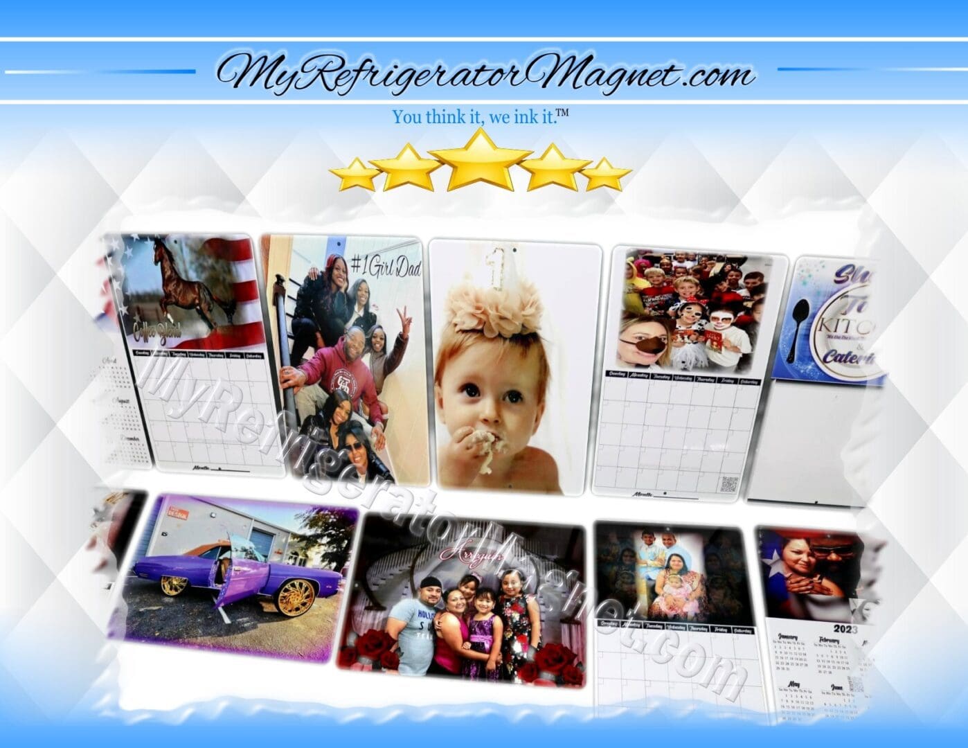 A collage of photos with the words " myrefrigerator magnet ". Com "